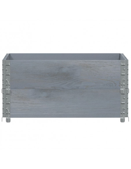 Fioriera da Giardino Grigia 80x60 cm Legno Massello di Pino
