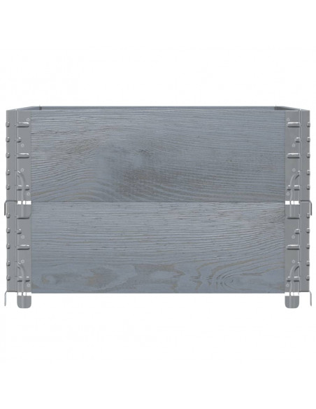 Fioriera da Giardino Grigia 80x60 cm Legno Massello di Pino