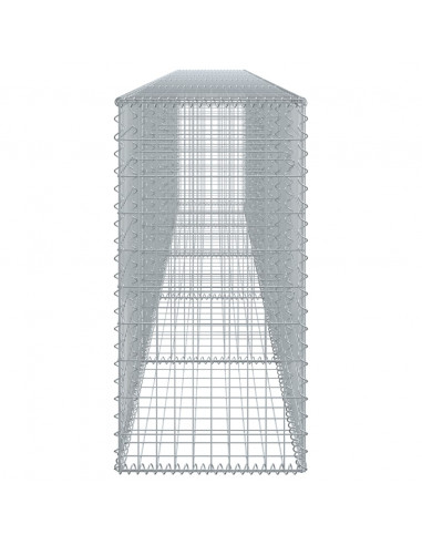 Cesto Gabbione con Copertura 500x50x100 cm in Ferro Zincato