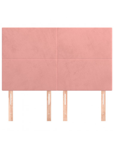 Testiere 4 pz Rosa 72x5x78/88 cm in Velluto