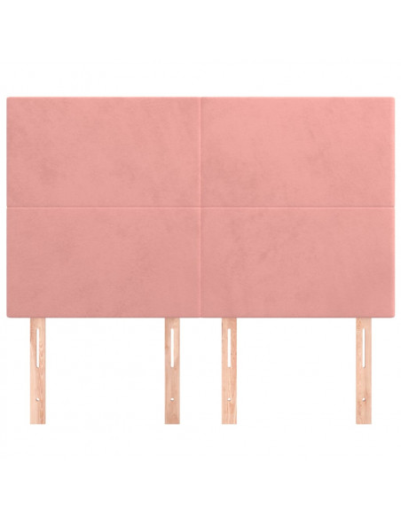 Testiere 4 pz Rosa 72x5x78/88 cm in Velluto