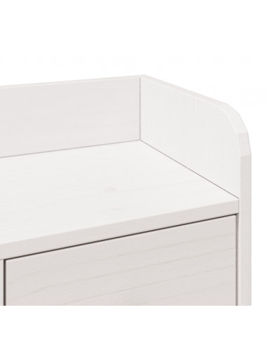 Letto Libreria senza Materasso Bianco 135x190 cm Legno di Pino
