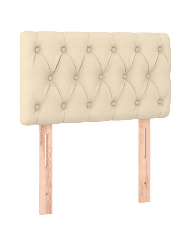 Testiera a LED Crema 80x7x78/88 cm in Tessuto