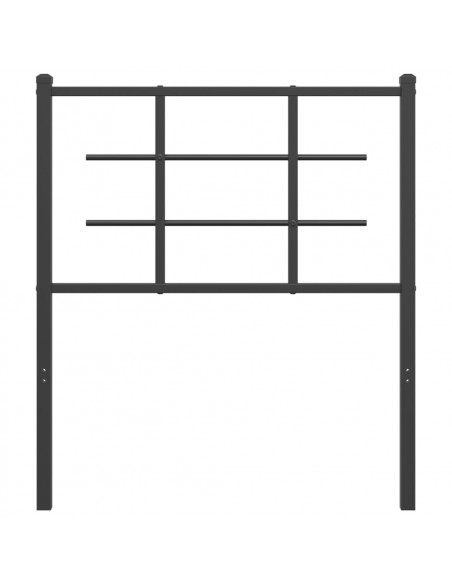 Testiera in Metallo Nero 80 cm