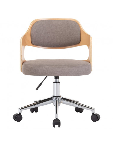 Sedia da Ufficio Girevole Talpa in Legno Piegato e Tessuto