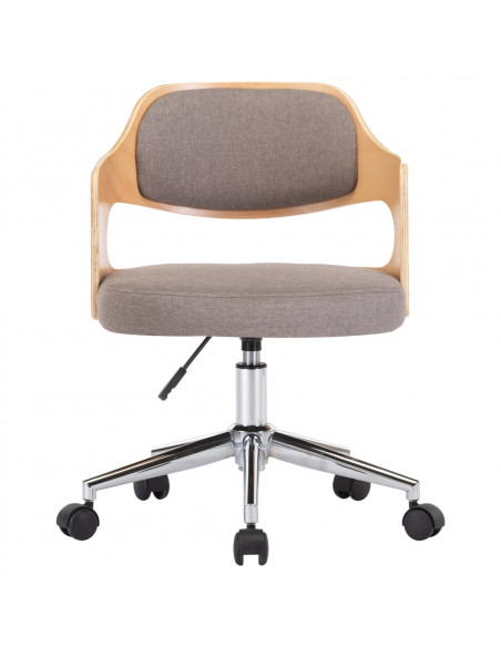 Sedia da Ufficio Girevole Talpa in Legno Piegato e Tessuto