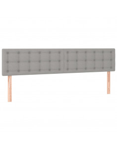 Testiera 2 pz Grigio Chiaro 90x5x78/88 cm in Tessuto 2