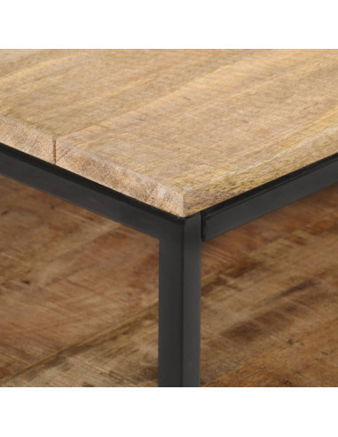 Mobile Porta TV 130x30x45 cm in Legno Massello di Mango Grezzo