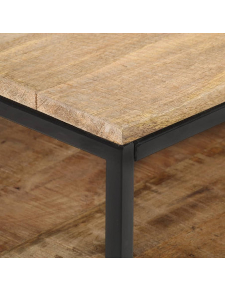 Mobile Porta TV 130x30x45 cm in Legno Massello di Mango Grezzo