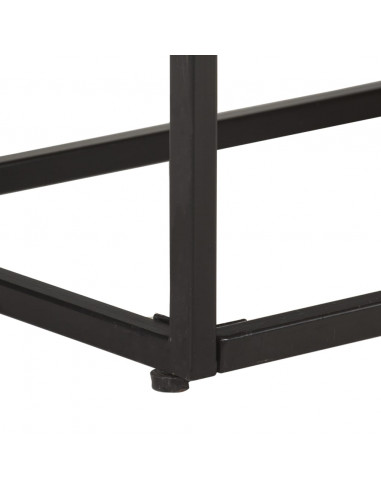 Mobile Porta TV 130x30x45 cm in Legno Massello di Mango Grezzo