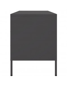 Mobile TV Nero 100,5x39x50,5 cm in Acciaio 2