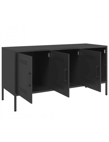 Mobile TV Nero 100,5x39x50,5 cm in Acciaio