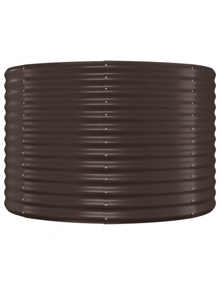 Letto Giardino Acciaio Verniciato Polvere 249x100x68 cm Marrone