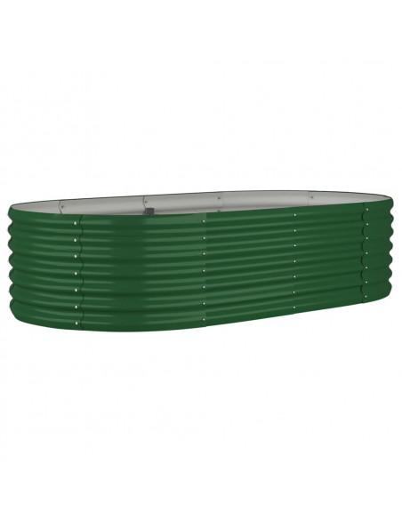 Letto Giardino Acciaio Verniciato a Polvere 152x80x36 cm Verde