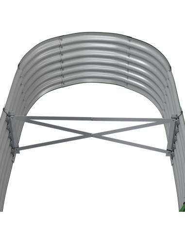 Letto Giardino Acciaio Verniciato a Polvere 152x80x36 cm Verde