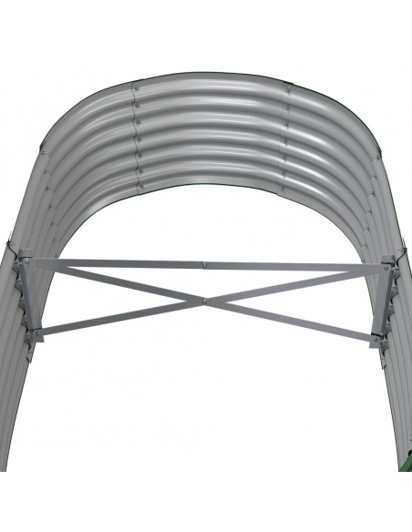 Letto Giardino Acciaio Verniciato a Polvere 152x80x36 cm Verde