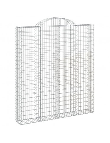 Cesti Gabbioni ad Arco 8 pz 200x30x220/240 cm Ferro Zincato