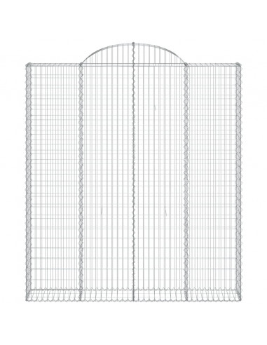 Cesti Gabbioni ad Arco 8 pz 200x30x220/240 cm Ferro Zincato