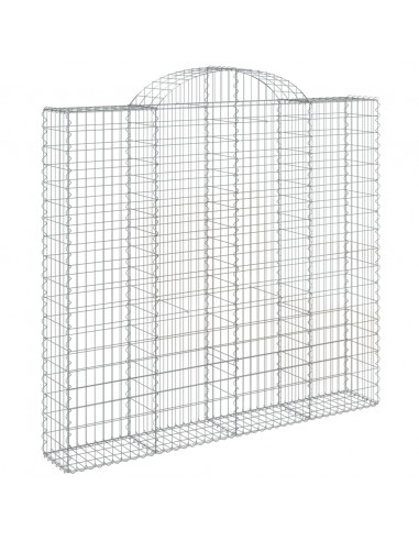 Cesti Gabbioni ad Arco 8 pz 200x30x180/200 cm Ferro Zincato