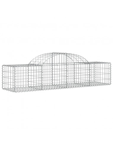 Cesti Gabbioni ad Arco 40 pz 200x50x40/60 cm Ferro Zincato