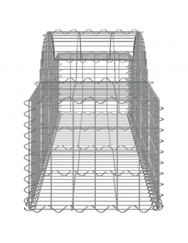 Cesti Gabbioni ad Arco 40 pz 200x50x40/60 cm Ferro Zincato