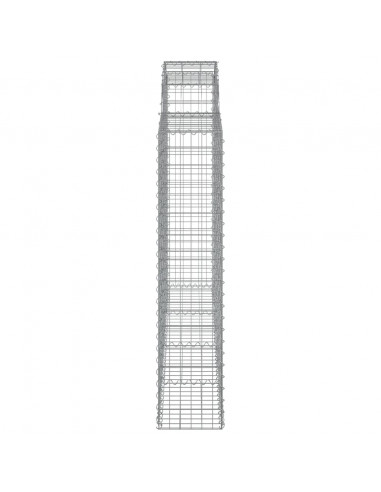 Cesti Gabbioni ad Arco 20 pz 200x30x140/160 cm Ferro Zincato