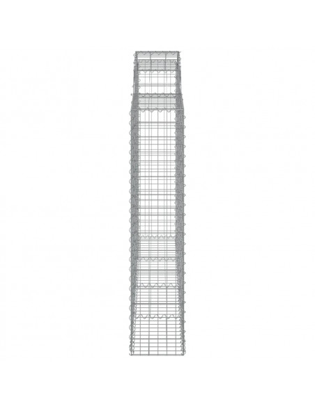 Cesti Gabbioni ad Arco 20 pz 200x30x140/160 cm Ferro Zincato