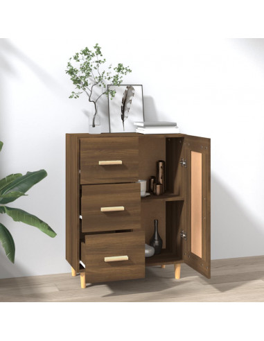 Credenza Rovere Marrone 69,5x34x90 cm in Legno Multistrato