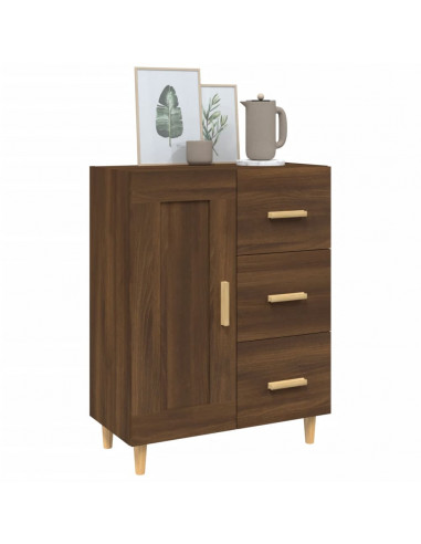 Credenza Rovere Marrone 69,5x34x90 cm in Legno Multistrato