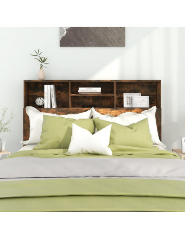 Testiera con Scomparti Rovere Fumo 140x19x103,5 cm