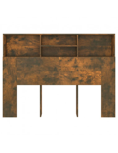 Testiera con Scomparti Rovere Fumo 140x19x103,5 cm