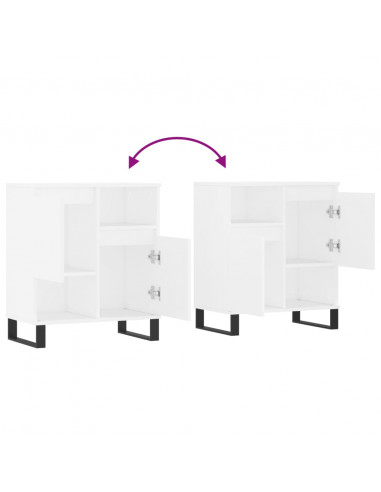 Credenza Bianca 60x35x70 cm in Legno Multistrato