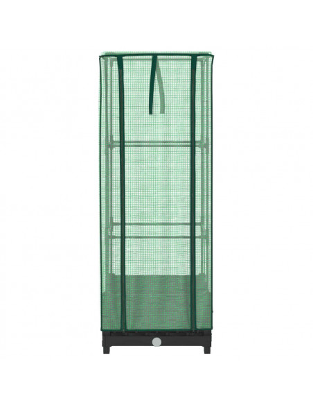 Letto Rialzato con Copertura Serra Effetto Rattan 40x40x123 cm