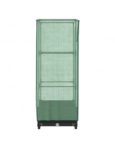 Letto Rialzato con Copertura Serra Effetto Rattan 40x40x123 cm