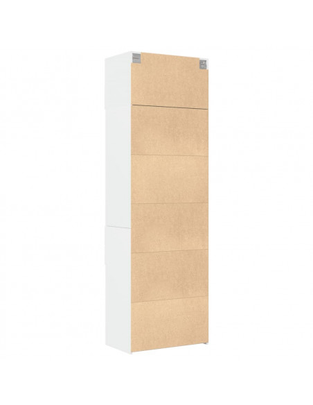 Mobile Portaoggetti Bianco 70x42,5x225 cm in Truciolato