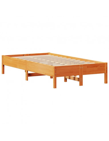 Letto senza Materasso Marrone Cera 100x200 cm in Legno di Pino
