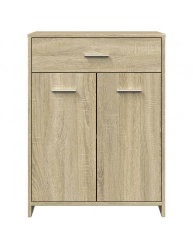 Set Mobili da Bagno 4 pz Rovere Sonoma in Legno Multistrato