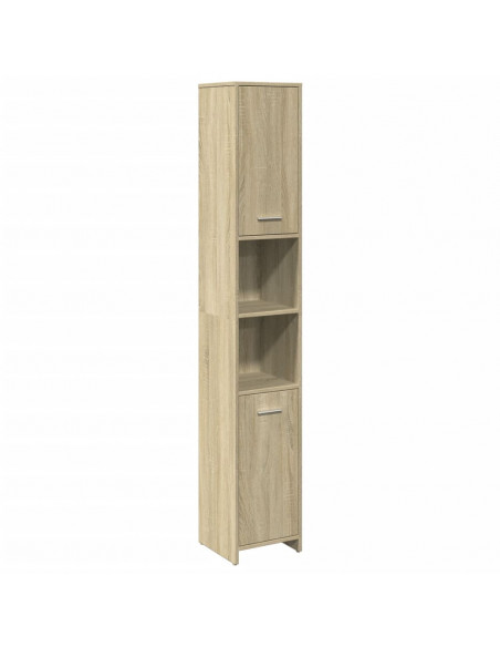 Set Mobili da Bagno 4 pz Rovere Sonoma in Legno Multistrato