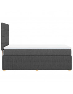 Giroletto a Molle con Materasso Grigio Scuro 90x200 cm Tessuto 2