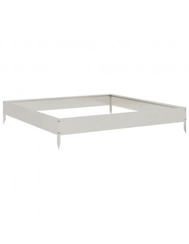 Fioriera Rialzata da Giardino 100x100x18,5 cm in Acciaio Inox