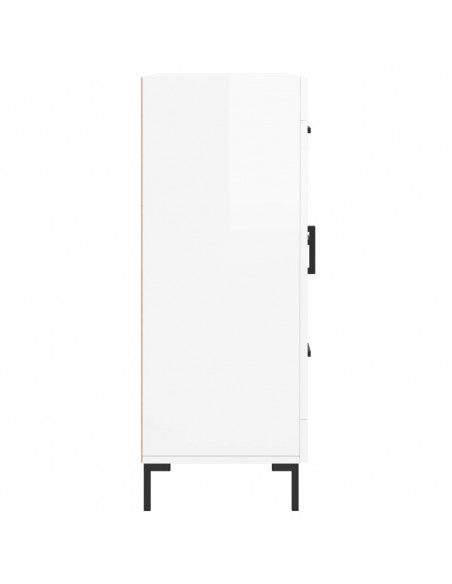 Credenza 69,5x34x90 cm in Legno Multistrato Bianco Lucido