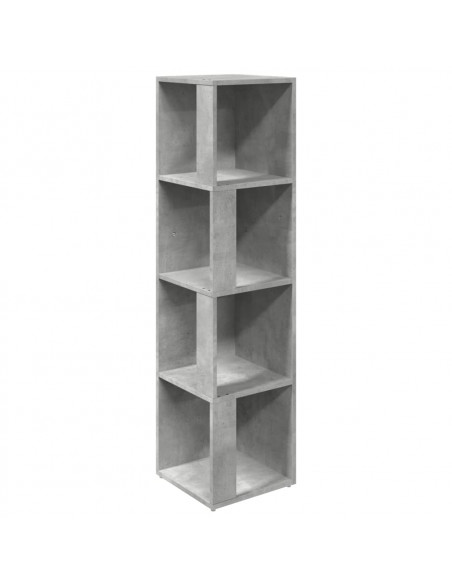 Armadio Angolare Grigio Cemento 33x33x132 cm in Truciolato