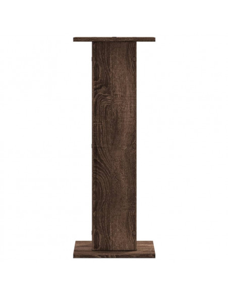 Supporti Altoparlanti 2 pz Marrone 30x30x80cm Legno Multistrato