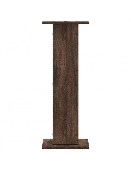 Supporti Altoparlanti 2 pz Marrone 30x30x80cm Legno Multistrato