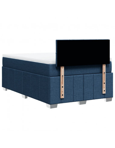 Giroletto a Molle con Materasso Blu 120x190 cm in Tessuto