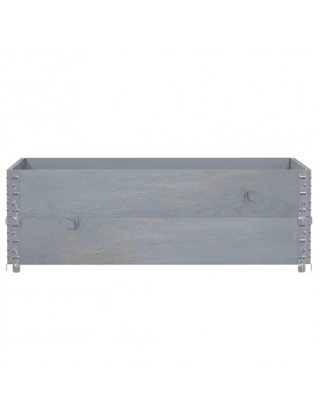 Fioriera da Giardino Grigia 120x80 cm Legno Massello di Pino