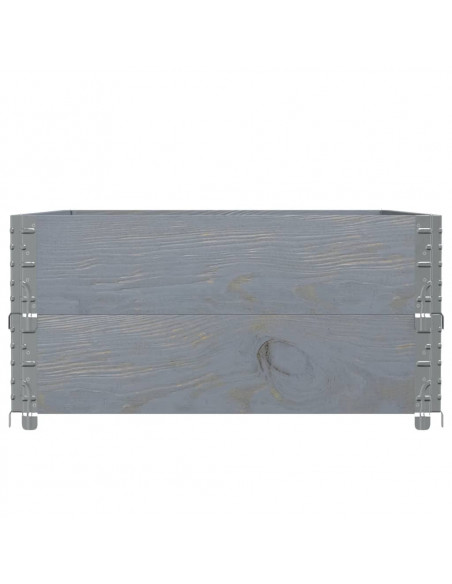 Fioriera da Giardino Grigia 120x80 cm Legno Massello di Pino