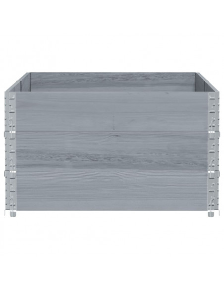 Fioriera da Giardino Grigia 150x100 cm Legno Massello di Pino