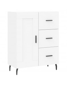 Credenza Bianca 69,5x34x180 cm in Legno Multistrato 2