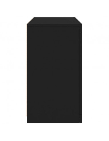 Credenza con Luci LED Nera 60,5x37x67 cm